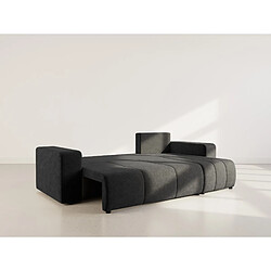 Bestmobilier Nicole - canapé d'angle réversible 4 places convertible avec coffre en tissu