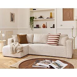 Bestmobilier Topaze - canapé d'angle déhoussable réversible 4 places en velours texturé