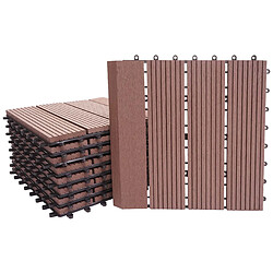 Décoshop26 Dalles carrelage WPC - Café