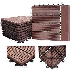 Décoshop26 Dalles carrelage WPC - Café