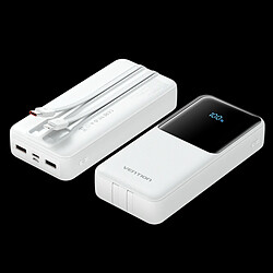 Vention Power Bank 20 000mAh - USB-C inclus - Blanc
