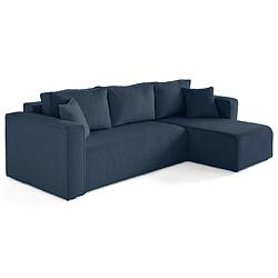 Avis Bestmobilier Topaze - canapé d'angle déhoussable réversible 4 places en velours côtelé