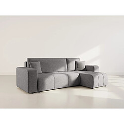Bestmobilier Nicole - canapé d'angle réversible 4 places convertible avec coffre en tissu