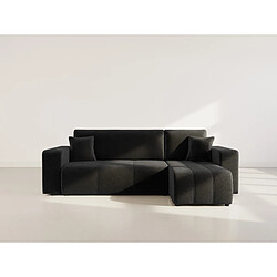 Bestmobilier Nicole - canapé d'angle réversible 4 places convertible avec coffre en tissu pas cher