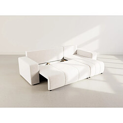 Avis Bestmobilier Nicole - canapé d'angle réversible 4 places convertible avec coffre en tissu