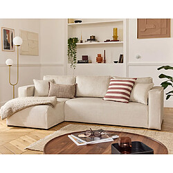 BESTMOBILIER Topaze - Canapé d'angle déhoussable - Beige