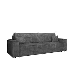 BestMobilier Cezanne - Canapé convertible - Gris foncé