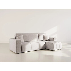 Bestmobilier Nicole - canapé d'angle réversible 4 places convertible avec coffre en tissu
