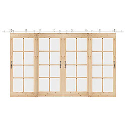 VIDAXL Kit Fixation Porte Coulissante - 400 cm