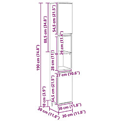 vidaXL Armoire salle de bain chêne pas cher