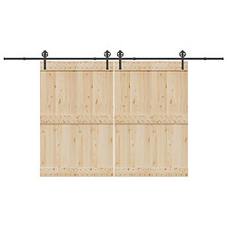 vidaXL Rail Coulissant 400 cm - Noir