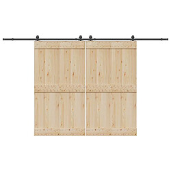 vidaXL Kit quincaillerie porte coulissante acier 366 cm