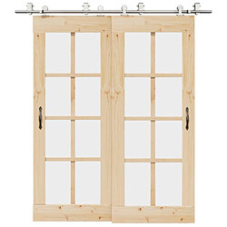 vidaXL Kit Portes Coulissantes 200 cm