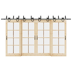 VidaXL - Kit de quincaillerie de porte coulissante 400 cm