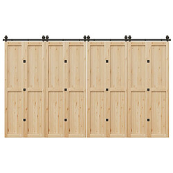 vidaXL Kit quincaillerie 366 cm - Acier noir