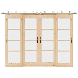 vidaXL Kit Fixation Porte Coulissante 366 cm