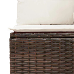 Avis vidaXL Salon de jardin 11 pcs marron résine tressée
