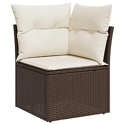 Acheter vidaXL Salon de jardin 11 pcs marron résine tressée