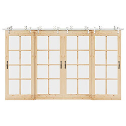 vidaXL Kit fixation 366 cm - Acier inoxydable