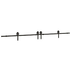 vidaXL Fixation porte coulissante 366 cm - Noir