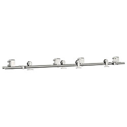 vidaXL Kit fixation porte coulissante 183 cm inox