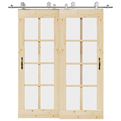 vidaXL Kit de fixation porte coulissante 200 cm - Argenté