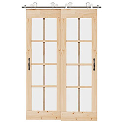 VIDAXL Kit Fixation Porte Coulissante 183 cm Argenté