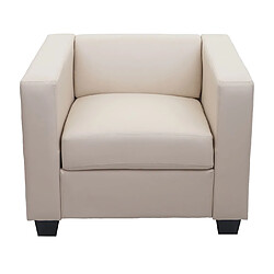 MENDLER Canapés Loungesofa Lille - Crème Cuir