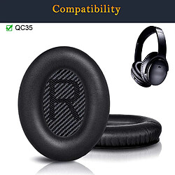 Avis Inf Coussinets pour casque Bose QC35 I/II - Noir