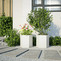 Avis vidaXL Jardinières 2 pcs - Blanc