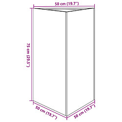 vidaXL Jardinière triangulaire - Acier inoxydable pas cher