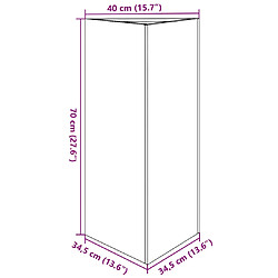 VIDAXL Jardinière triangulaire inox pas cher