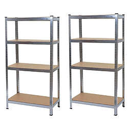 Decoshop26 Étagère colonne charge lourde - Gris