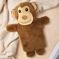 ZEN Bouillotte Peluche Petit Singe 750ml Marron