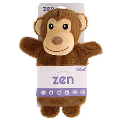 ZEN Bouillotte Peluche Petit Singe 750ml Marron pas cher