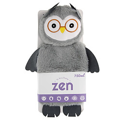 ZEN Bouillotte Peluche Hibou 750ml - Gris pas cher