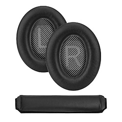 INF Coussinets pour Casque Bose QC15/QC25/QC35 Coussinets d'oreille en cuir protéiné - Facile à installer - Amélioration confort et isolation