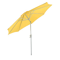 Decoshop26 Parasol rond 3 m centré - Jaune