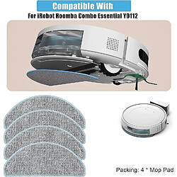 Kit Chiffons Microfibre Et Tampons Pour IRobot Roomba Combo I7/i9/10 Max - 2 Chiffons Réutilisables + 4 Tampons