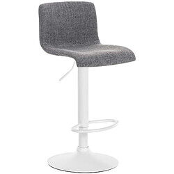 Decoshop26 Tabouret de bar pivotant - Gris clair