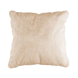 Lisa design Joy - 48x48 cm - Beige - Coussin en fausse fourrure - Déhoussable - 48 x 48 cm