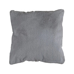 Lisa design JOY - 48x48 cm - Gris clair - Coussin décoratif - Fausse fourrure - Déhoussable - Imperméable
