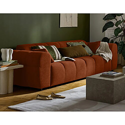 Lisa design canapé droit 3 places - Rouille