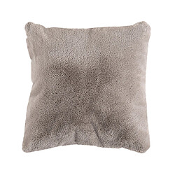 Lisa design Joy - 48x48 cm - Taupe - Coussin en fausse fourrure - Déhoussable - 100% polyester - Taupe - Douceur et confort