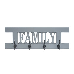 Decoshop26 Portemanteau mural Family - 60 x 21 cm