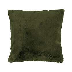 Lisa design Joy - 48x48 cm - Vert - Coussin décoratif carré - Fausse fourrure - Vert - 48 x 48 cm