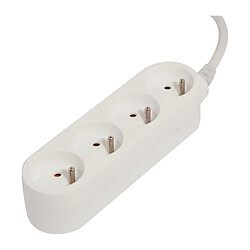 Chacon bloc multiprise 4 prises - Blanc