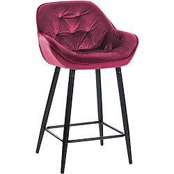 Decoshop26 Tabouret de bar - Bordeaux
