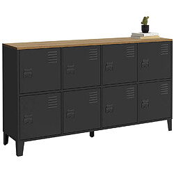 Idmarket MARKET Buffet casier 8p noir
