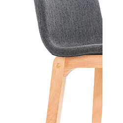 Tabouret Decoshop26 Gris Foncé - Assise Tissu pas cher